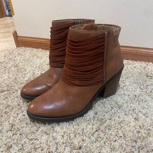 Pikolinos Alicante Heeled Ankle Boot Bootie Brown Leather